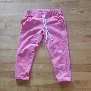 Soffe Pink Crop Sweat Pants - Medium Size